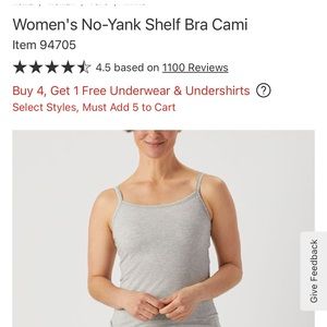 Duluth Trading Co Women's No-Yank Shelf Bra Tank
